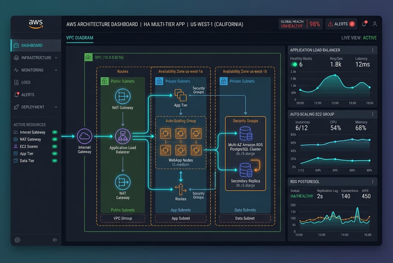 High-Availability Multi-Tier Web Application on AWS